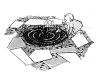 1957: Skizze zum Brunnengarten
